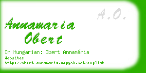 annamaria obert business card